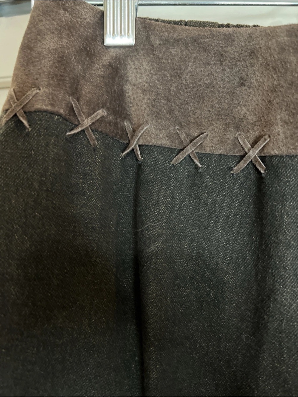 Vintage Nancy Bolen City Girl Women’s Western Brown Pant Suede Cotton NEW - Picture 2 of 8
